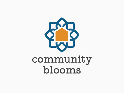 Community Blooms Logo Concept 2 branding flower home logo