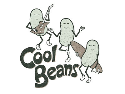 Cool Beans illustration tshirt design