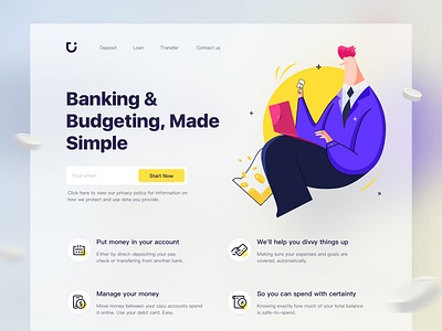 Virtual bank — Websites account banking card dashboard data design finance fintech branding graphic illustraion interesting product design ui uiux user interface ux vector visualization webdesign website