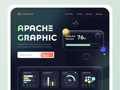 Tableau - visual analytics platform redesign agency app design artworking branding colorful course darkmode dashboad design digital illustration interface landingpage project shadows ui uiux vector visualization website