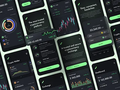 Digital asset trading platform - Collection account agency artworking bitcoin branding course dark mode dashboad digitalart ethereum finance mobile product design shadow tradition ui uiux ux vector wallet