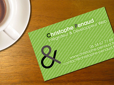 Business card Christophe Penaud business card developer letterpress print web