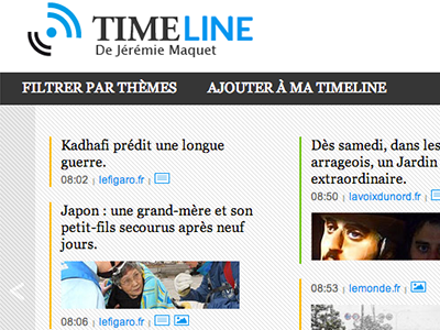 Timeline feed filters rss timeline