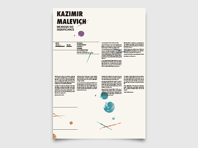 Leaflet Design _ Kazimir Malevich 02 communication design exhibition leaflet poster visual