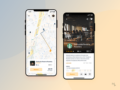 CoffeeSpace - PracticeShot app clean coffee figma interface ios minimal mobile ui ux web