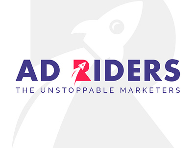 Ad Riders - The Unstoppable Marketers ad brand design dribbble identity illustration logo logo design logodesign logotype market rider rocket rocket logo specscale typography ui ux vector web