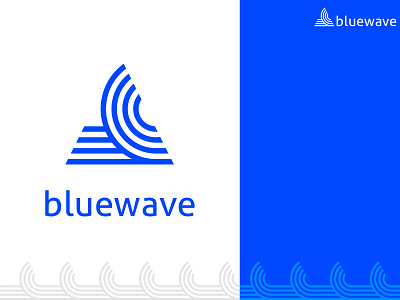 Bluewave Logo abstract app app design art brandidentity branding icon identity illustration logo minimal typography vector website