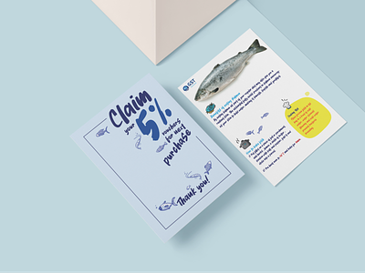 Marketing Material Design commercial illustrator mock up packaging design product recipe card recipe illustration seafood