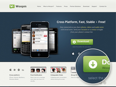Woopm - Index - V2 android button cross platform download droid sans helvetica neue home page ios iphone mobile windows mobile