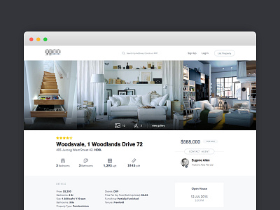 Listing Page V3 listing page real estate sketch startup web app