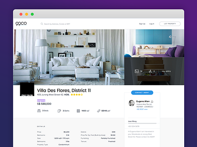 Listing Page Final listing page real estate sketch startup web app