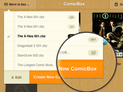 Comicbox Box comic helvetica ipad ui