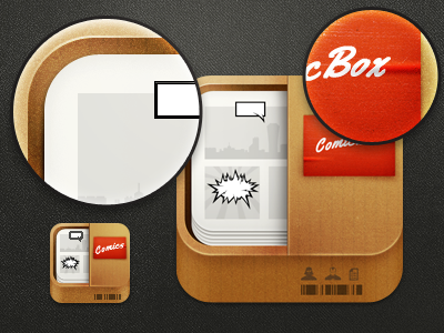 ComicBox Icon comic icon ipad ui