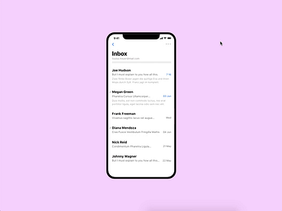 iOS Textbased Mail designintrackpad ios mackbookair madewithadobexd mail