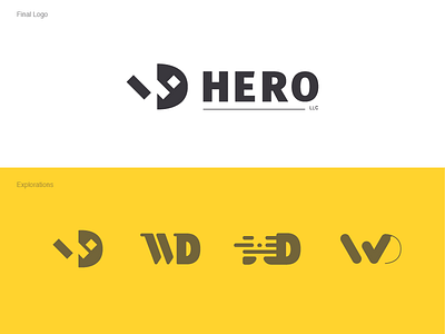 WD Hero branding guideline icon identity illustration logo logotype typogaphy