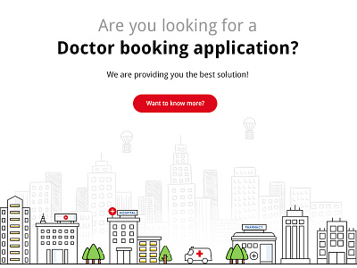Doctor booking application illustration