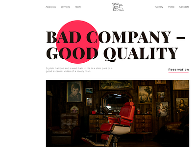 Barbershop barbershop design ui web
