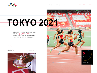 Olympics 2021 design designer ui web