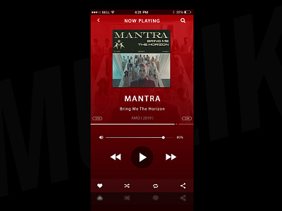 MUSIC APP - DAILY UI #009