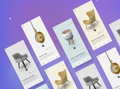 Luxury furniture mobile app uidesign ux webdesign