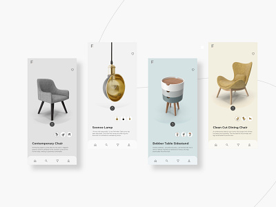 Luxury furniture mobile app uxdesign