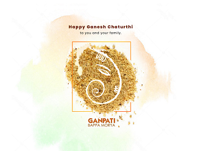 Ganesh Chathurti design greeting post ui wishing card