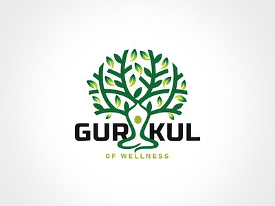 Gurukul of Wellness branding design illustration vector