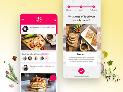 Order Food App app design graphic design post ui vector