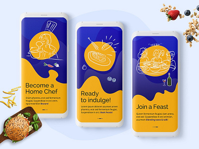 Food Event App app design graphic design post ui