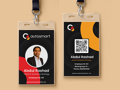 Autosmart ID Card design branding design illustration post typography vector