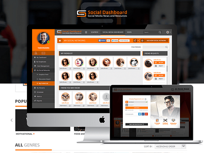 Social Dashboard branding dashboard design graphic design illustration ui ux web