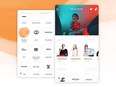 fashion e-commerce (iOS app) app ecommerce fashion home ios kohutpiotr list mobile offers pattern ui ux