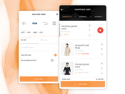 shopping cart & payment (iOS app) by kohutpiotr - Dribbble
