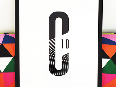 10c poster black colorful kohutpiotr line lines logo print sygnet typo typography white