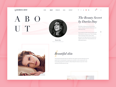 by dariiaday - about (landing page) design fashion features home kohutpiotr layout text top typography ui ux web