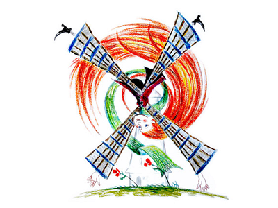 The Windmill humor illustration