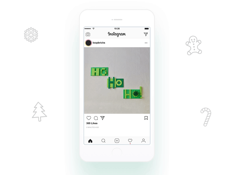 Loopbricks - Instagram Xmas christmas green christmas instagram instagram ads lego lego models loopbricks stop motion