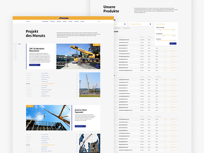Concept Prangl austria construction company prangl web design website