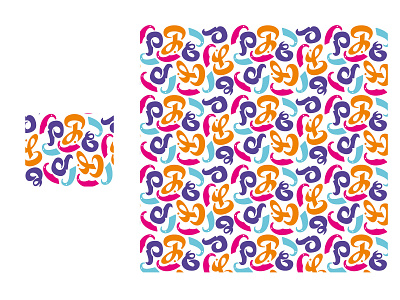 Seamless pattern with logo branding design illustration vector