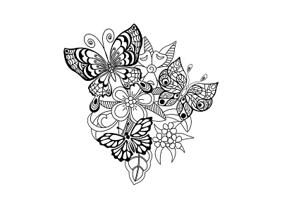 Butterflies illustration vector