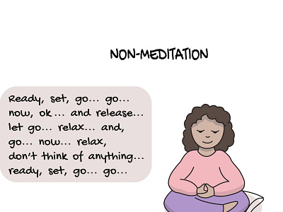 Cartoon Meditation design illustration vector