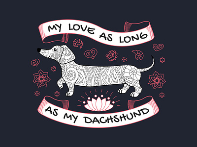 Dachshund Zen Design