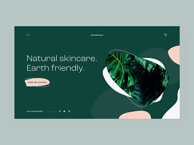 Natural Skincare landing page | Concept flat green landing page skincare ui web webdesign