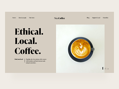Local Coffee - Concept coffee coffeeshop local business minimal typography uiux web web design