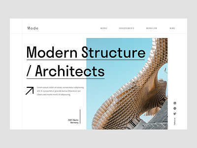 Modern Architecture Firm abstract architect architecture design flat minimal modern typography ui ux