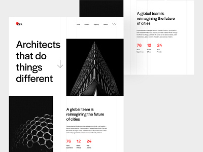 Architecture website architect architecture architecture website design flat minimal typography ui