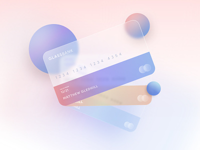 Glass Cards - Glassmorphism style cards credit cards design flat glass cards glassmorphism glassmorphism style minimal ui