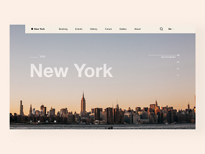 Website | Travel New York design flat minimal new york ui web design