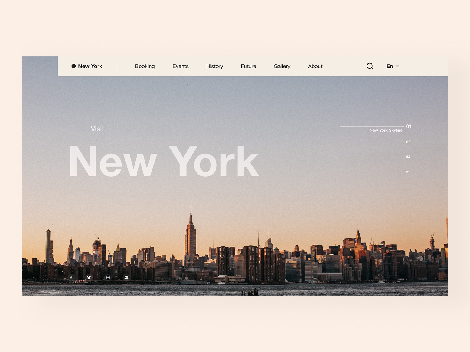 Website | Travel New York by Matthew Gledhill on Dribbble