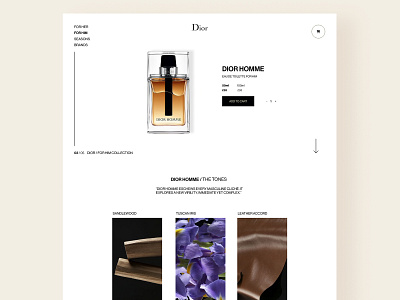 Luxury Perfume eCommerce Concept ecommerce flat fragrance minimal perfume typography ui ux